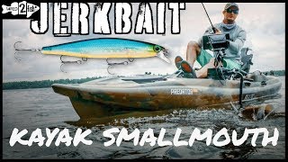 Jerkbait Fishing Smallmouth Bass from a Kayak [upl. by Bainter]