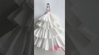 Satisfying Art with tissue paper art artandcraft satisfying dressdesign styles fashiontrends [upl. by Iatnahs]