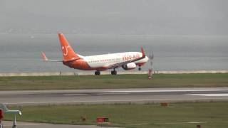 Landing at Kansai International Airport RWY24L [upl. by Tenn359]