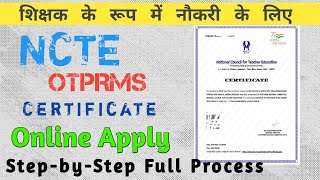 NCTE certificate apply online js utkal technical [upl. by Hollerman]