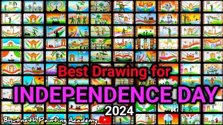 best independence day drawing for competition suggestion2024 [upl. by Mycah131]