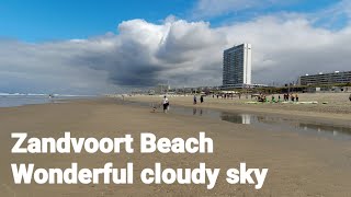 Zandvoort Beach Netherlands ❤ wonderful cloudy sky [upl. by Macdermot]