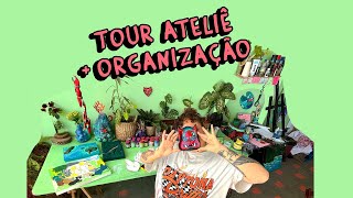 Tour e organização do meu ateliê de arte [upl. by Eikcuhc]