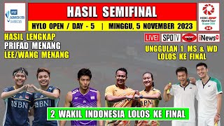 Hasil Lengkap Semifinal Hylo Open 2023  PRIFAD amp LEEWANG Menang  2 Wakil Indonesia Ke Final [upl. by Inman192]