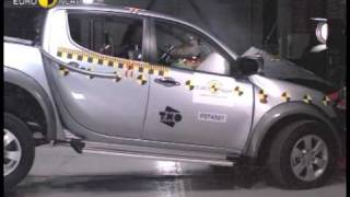 Euro NCAP  Mitsubishi L200  2008  Crash test [upl. by Ravaj]