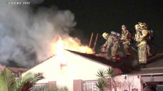 LAFD  Small Attic Fire [upl. by Bar]