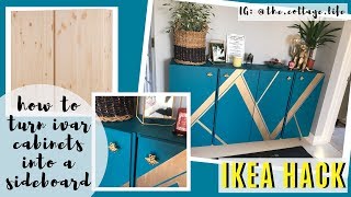 IKEA Hack  How To Turn Ivar Cabinets Into A Sideboard  Home  DIY [upl. by Cummine]