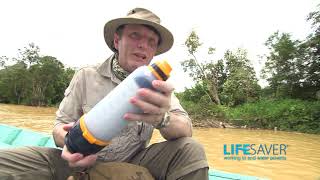 LifeSaver 4000UF bottle purifying water on the Borneo River [upl. by Adrahs]