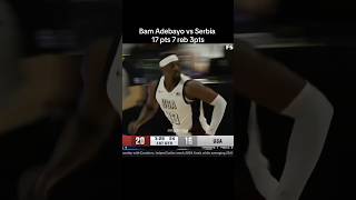 Bam Adebayo vs Serbia 17 points usabasketball basketball nba miamiheat [upl. by Nuoras]