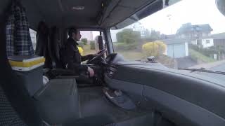 Mercedes Actros MP3 V8 shifting amp sound onboard view [upl. by Kayle]