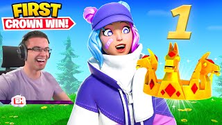 Helping a 9 year old get his FIRST Victory Crown in Fortnite [upl. by Ellocin163]