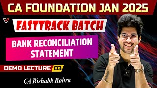 Lec 3 CA Foundation Accounting  CA Foundation Jan 25 FastTrack Batch Demo Class  CA Rishabh Rohra [upl. by Maidel]