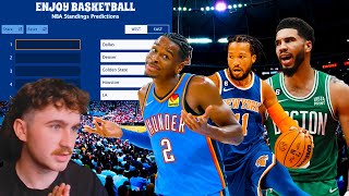 ALTERING MY NBA STANDING PREDICTIONS [upl. by Nairadas895]