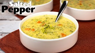 Easy Broccoli Cheddar Soup One Pot Pressure Cooker Recipe [upl. by Singh]