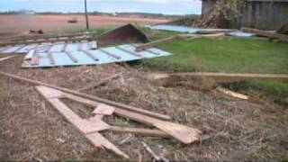 October 26 2010 Elburn IL Tornado Damage from October Super Storm [upl. by Eillim]