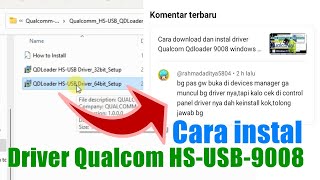 Cara instal Driver Qualcomm HS USB QDLoader 9008 Windows 11  Unduhan Driver QUsbBulk [upl. by Dusty]