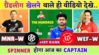 MNR W VS WEF DREAM11 PREDICTION DREAM11 TODAY TEAM MNR W VS WEF W DREAM11 TEAM [upl. by Yelrihs]