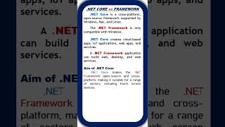 net core vs framework  net core  net framework [upl. by Reimer740]