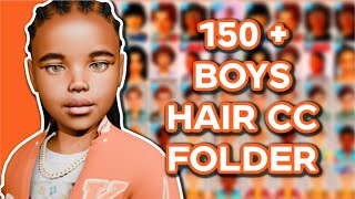 SIMS 4 BOYS HAIR CC FOLDER  THE SIMS 4 [upl. by Karry689]