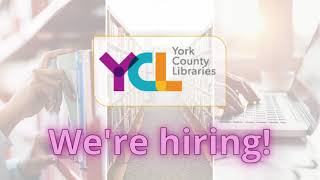 Nov 2021 York County Libraries jobs [upl. by Adlesirk]