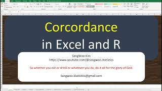 274 Concordance from Cox PH in Excel and R [upl. by Syck]