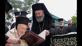 Ecumenical Patriarch visititing St Athanasios Greek Orthodox Church Rookwood NSW Australia [upl. by Ahsenat]