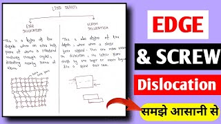 Screw Dislocation  Edge Dislocation  Difference Between Screw And Edge Dislocation Mech Decode [upl. by Ihcalam]