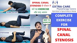 SPINAL CANAL STENOSIS EXERCISE amp STRETCHES  Avoid Surgery by BEST PHYSIOTHERAPY TREATMENT [upl. by Kopple]