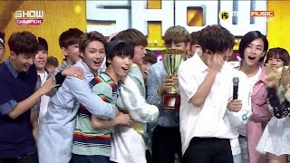 쇼챔피언 세븐틴SEVENTEEN  예쁘다Pretty U  1위 1st Win  Show Champion 160504 [upl. by Idnac]