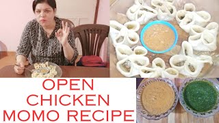 Open Chicken Momo Recipe VLOG ❤️ [upl. by Nogaem955]