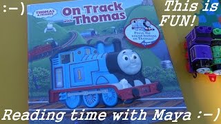 Thomas the Tank Engine Reading Book On the Track with Thomas [upl. by Torrlow]