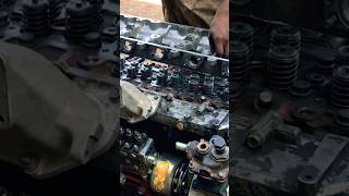 Six cylinder diesel old engine company fitting restoration tranding dieselengin viralshort [upl. by Lrae]