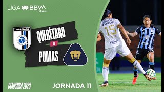 Resumen Querétaro vs Pumas  J11  Liga BBVA MX Femenil [upl. by Furie]