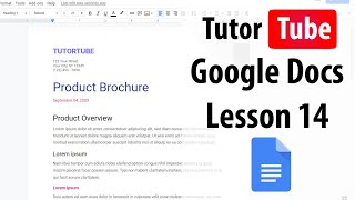 Google Docs Tutorial  Lesson 14  Page Breaks [upl. by Hsima]