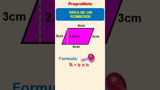 Área de un Romboide  Figuras Geométricas   Ejercicios Shorts 👍 [upl. by Gnahk]