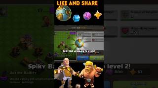 Clash Of Clans • Maxing Spikyball coc ytshorts clashwithhaaland [upl. by Yevette]