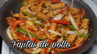 COMO HACER FAJITAS DE POLLO RECETAS FACILES Recetas Con Pollo [upl. by Bandler]