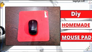 How to make diy mouse pad at homeDiy mouse pad with foam sheetSangsstyle [upl. by Vasya]