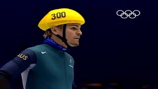 Steven Bradbury El ultimo hombre en pie Olimipiada de Salt Lake City 2002 [upl. by Homans683]