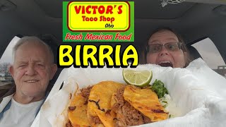 Birria Review at Victors Taco Shop foodreview fastfoodreview birria birriatacos mukbang [upl. by Akkire]