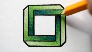 How to Draw an Impossible Square  Optical Illusion [upl. by Bainbridge]