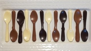 HOW TO MAKE STUNNING CHOCOLATE SPOONS  BY CRAZY HACKER [upl. by Mazlack]