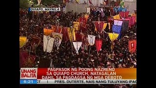 Pagpasok ng Poong Nazareno sa Quiapo Church natagalan dahil sa pagdagsa ng mga deboto [upl. by Marella654]