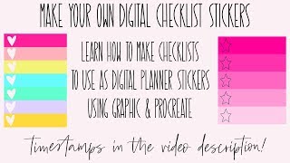 Make Your Own Digital Planner Stickers Checklist Edition [upl. by Morris]