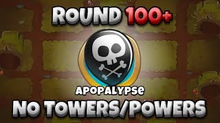 How to win Apopalypse Round 100 with NO TOWERS OR POWERS Bloons TD 6 [upl. by Sugna]