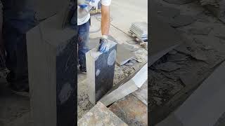 There are techniques for splitting bluestone slabs [upl. by Sitnik]