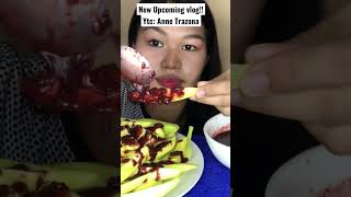 Mangga with Bagoong Alamang😍🥵🔥 fypshorts fyp mukbang annetrazona [upl. by Nnaxor]