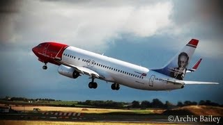 Norwegian Air Shuttle Boeing 737800s at Edinburgh  LandingTakeoff with ATC  EDIEGPH [upl. by Ahtanamas943]