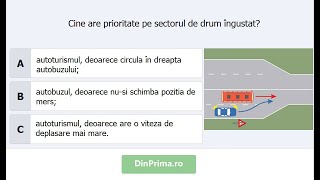 Cine are prioritate pe sectorul de drum îngustat [upl. by Phillipp500]