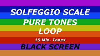 All 9 Solfeggio Frequencies  Scale Loop  15 Min Pure Tones  11 Hours  Black Screen [upl. by Naujej]